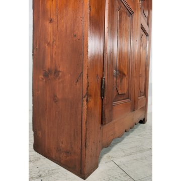 ANTICO ARMADIO PIEMONTESE legno abete FORMELLE epoca 1800 GUARDAROBA DISPENSA