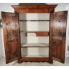 ANTICO ARMADIO PIEMONTESE legno abete FORMELLE epoca 1800 GUARDAROBA DISPENSA