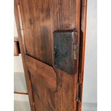ANTICO ARMADIO PIEMONTESE legno abete FORMELLE epoca 1800 GUARDAROBA DISPENSA