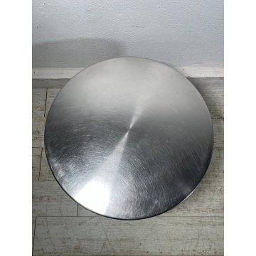 VELCA Tavolino Rotondo VINTAGE Acciaio ø 51 cm Coffèe Table SALOTTO Italia 1970