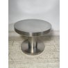 VELCA Tavolino Rotondo VINTAGE Acciaio ø 51 cm Coffèe Table SALOTTO Italia 1970