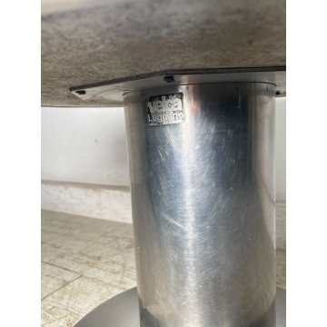 VELCA Tavolino Rotondo VINTAGE Acciaio ø 51 cm Coffèe Table SALOTTO Italia 1970