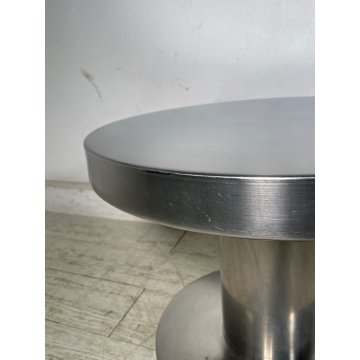 VELCA Tavolino Rotondo VINTAGE Acciaio ø 51 cm Coffèe Table SALOTTO Italia 1970