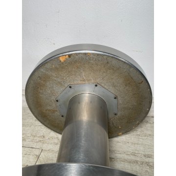 VELCA Tavolino Rotondo VINTAGE Acciaio ø 51 cm Coffèe Table SALOTTO Italia 1970