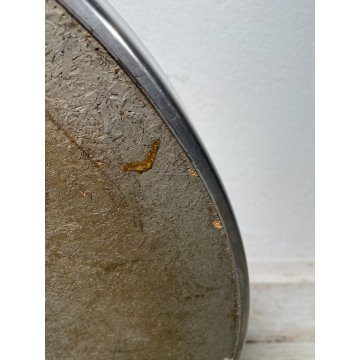 VELCA Tavolino Rotondo VINTAGE Acciaio ø 51 cm Coffèe Table SALOTTO Italia 1970