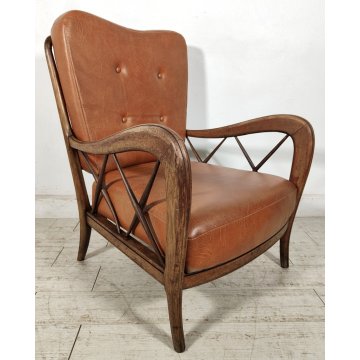 POLTRONA DESIGN Paolo Buffa ANNI 40 Italy SEDIA LEGNO imbottita VINTAGE ARMCHAIR POLTRONA DESIGN Paolo Buffa ANNI 40 Italy SEDIA LEGNO imbottita VINTAGE ARMCHAIR