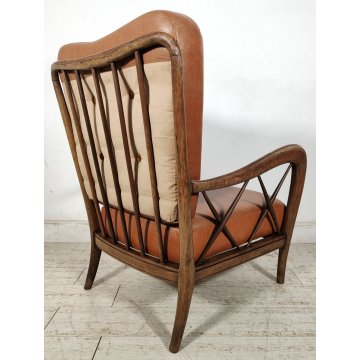 POLTRONA DESIGN Paolo Buffa ANNI 40 Italy SEDIA LEGNO imbottita VINTAGE ARMCHAIR POLTRONA DESIGN Paolo Buffa ANNI 40 Italy SEDIA LEGNO imbottita VINTAGE ARMCHAIR