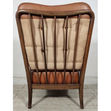 POLTRONA DESIGN Paolo Buffa ANNI 40 Italy SEDIA LEGNO imbottita VINTAGE ARMCHAIR POLTRONA DESIGN Paolo Buffa ANNI 40 Italy SEDIA LEGNO imbottita VINTAGE ARMCHAIR