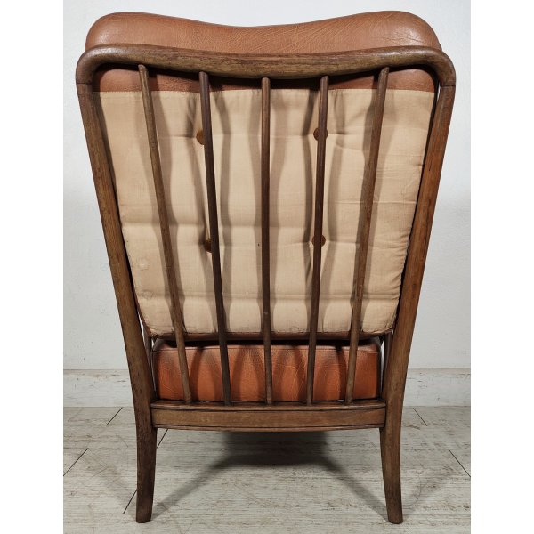POLTRONA DESIGN Paolo Buffa ANNI 40 Italy SEDIA LEGNO imbottita VINTAGE ARMCHAIR POLTRONA DESIGN Paolo Buffa ANNI 40 Italy SEDIA LEGNO imbottita VINTAGE ARMCHAIR
