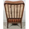 POLTRONA DESIGN Paolo Buffa ANNI 40 Italy SEDIA LEGNO imbottita VINTAGE ARMCHAIR