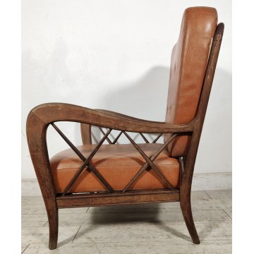 POLTRONA DESIGN Paolo Buffa ANNI 40 Italy SEDIA LEGNO imbottita VINTAGE ARMCHAIR POLTRONA DESIGN Paolo Buffa ANNI 40 Italy SEDIA LEGNO imbottita VINTAGE ARMCHAIR