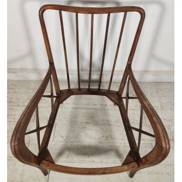 POLTRONA DESIGN Paolo Buffa ANNI 40 Italy SEDIA LEGNO imbottita VINTAGE ARMCHAIR POLTRONA DESIGN Paolo Buffa ANNI 40 Italy SEDIA LEGNO imbottita VINTAGE ARMCHAIR