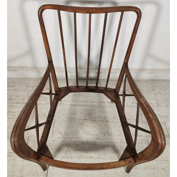 POLTRONA DESIGN Paolo Buffa ANNI 40 Italy SEDIA LEGNO imbottita VINTAGE ARMCHAIR POLTRONA DESIGN Paolo Buffa ANNI 40 Italy SEDIA LEGNO imbottita VINTAGE ARMCHAIR