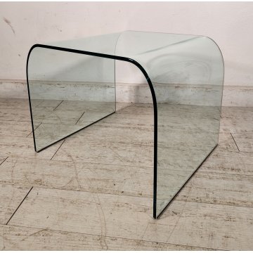 TAVOLINO VETRO SALOTTO Design FIAM ITALIA anni 70 VINTAGE Glass Coffee Table