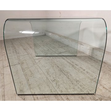 TAVOLINO VETRO SALOTTO Design FIAM ITALIA anni 70 VINTAGE Glass Coffee Table