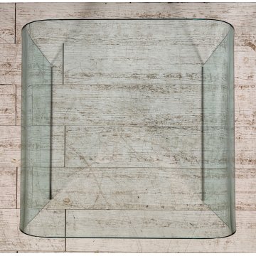 TAVOLINO VETRO SALOTTO Design FIAM ITALIA anni 70 VINTAGE Glass Coffee Table