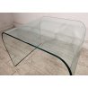 TAVOLINO VETRO SALOTTO Design FIAM ITALIA anni 70 VINTAGE Glass Coffee Table