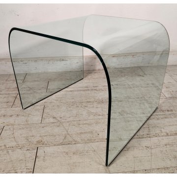 TAVOLINO VETRO SALOTTO Design FIAM ITALIA anni 70 VINTAGE Glass Coffee Table