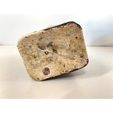 STATUINA CANE FOO  PORCELLANA SMALTO GIALLO LEONE GUARDIANO CINA XX sec. 25cm/h