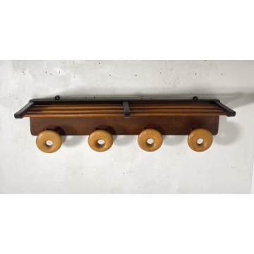 APPENDIABITI PARETE DESIGN LEGNO MIDCENTURY ITALY ANNI 60 ATTACCAPANNI ENTRATA