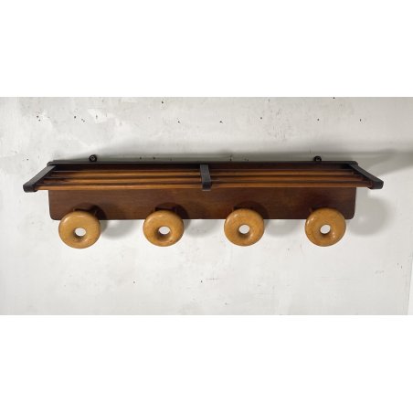 APPENDIABITI PARETE DESIGN LEGNO MIDCENTURY ITALY ANNI 60 ATTACCAPANNI ENTRATA