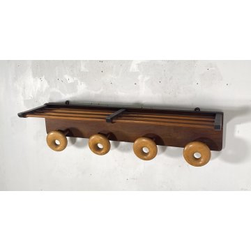 APPENDIABITI PARETE DESIGN LEGNO MIDCENTURY ITALY ANNI 60 ATTACCAPANNI ENTRATA