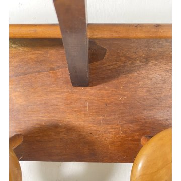 APPENDIABITI PARETE DESIGN LEGNO MIDCENTURY ITALY ANNI 60 ATTACCAPANNI ENTRATA