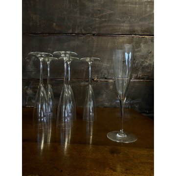 SET 6 BICCHIERI FLUTE A CHAMPAGNE Dom Perignon CRISTALLO Baccarat 23,3 cm/h '900