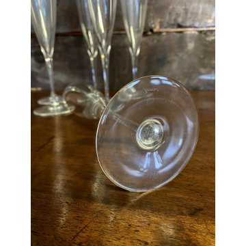 SET 6 BICCHIERI FLUTE A CHAMPAGNE Dom Perignon CRISTALLO Baccarat 23,3 cm/h '900