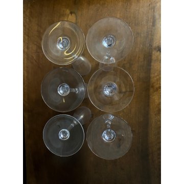 SET 6 BICCHIERI FLUTE A CHAMPAGNE Dom Perignon CRISTALLO Baccarat 23,3 cm/h '900