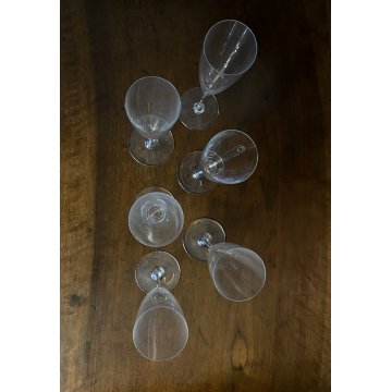 SET 6 BICCHIERI FLUTE A CHAMPAGNE Dom Perignon CRISTALLO Baccarat 23,3 cm/h '900