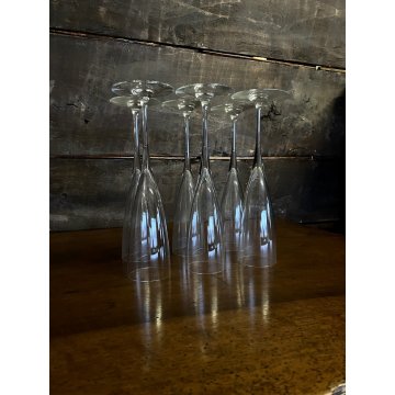 SET 6 BICCHIERI FLUTE A CHAMPAGNE Dom Perignon CRISTALLO Baccarat 23,3 cm/h '900