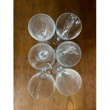 SET 6 BICCHIERI FLUTE A CHAMPAGNE Dom Perignon CRISTALLO Baccarat 20,8 cm/h '60s