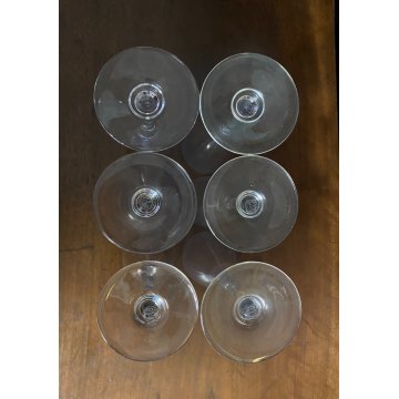SET 6 BICCHIERI FLUTE A CHAMPAGNE Dom Perignon CRISTALLO Baccarat 20,8 cm/h '60s