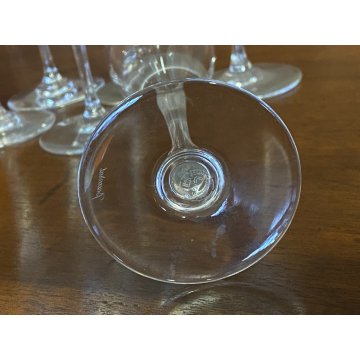 SET 6 BICCHIERI FLUTE A CHAMPAGNE Dom Perignon CRISTALLO Baccarat 20,8 cm/h '60s