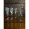 SET 6 BICCHIERI FLUTE A CHAMPAGNE Dom Perignon CRISTALLO Baccarat 22,8 cm/h '60s