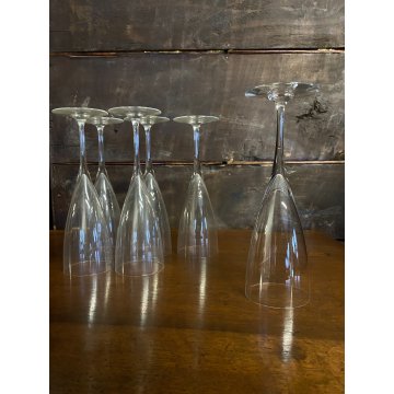 SET 6 BICCHIERI FLUTE A CHAMPAGNE Dom Perignon CRISTALLO Baccarat 22,8 cm/h '60s