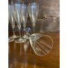 SET 6 BICCHIERI FLUTE A CHAMPAGNE Dom Perignon CRISTALLO Baccarat 22,8 cm/h '60s