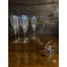 SET 6 BICCHIERI FLUTE A CHAMPAGNE Dom Perignon CRISTALLO Baccarat 22,8 cm/h '60s
