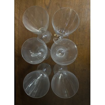 SET 6 BICCHIERI FLUTE A CHAMPAGNE Dom Perignon CRISTALLO Baccarat 22,8 cm/h '60s