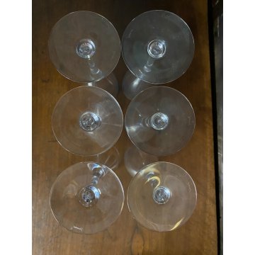 SET 6 BICCHIERI FLUTE A CHAMPAGNE Dom Perignon CRISTALLO Baccarat 22,8 cm/h '60s