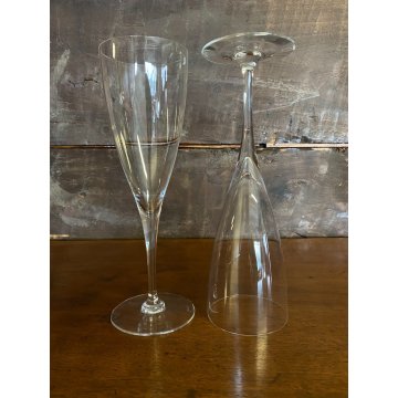 SET 2 FLUTE CHAMPAGNE Dom Perignon CRISTALLO Baccarat 22,8cm VINTAGE '60s LUXURY