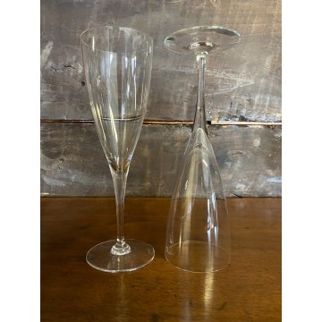 SET 2 FLUTE CHAMPAGNE Dom Perignon CRISTALLO Baccarat 22,8cm VINTAGE '60s LUXURY