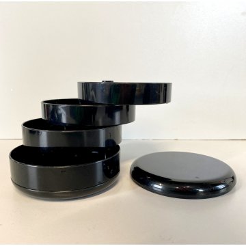 BOX REXITE Multiplor ROTATING DESK ORGANAIZER DESIGN Rino Pirovano NERO 1977