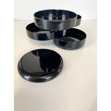 BOX REXITE Multiplor ROTATING DESK ORGANAIZER DESIGN Rino Pirovano NERO 1977