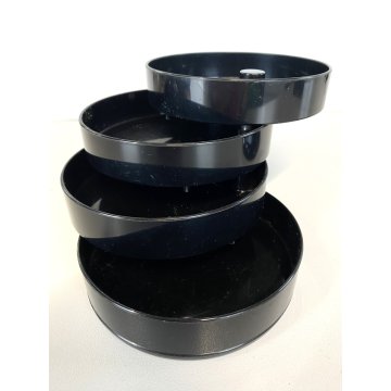 BOX REXITE Multiplor ROTATING DESK ORGANAIZER DESIGN Rino Pirovano NERO 1977