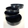 BOX REXITE Multiplor ROTATING DESK ORGANAIZER DESIGN Rino Pirovano NERO 1977