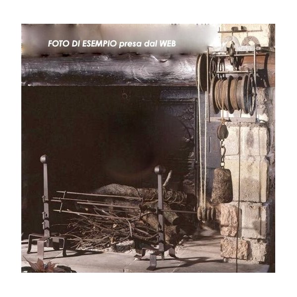 ANTICO Girarrosto MECCANICO da CAMINO Strumento a Peso FERRO BATTUTO epoca 1700 ANTICO Girarrosto MECCANICO da CAMINO Strumento a Peso FERRO BATTUTO epoca 1700