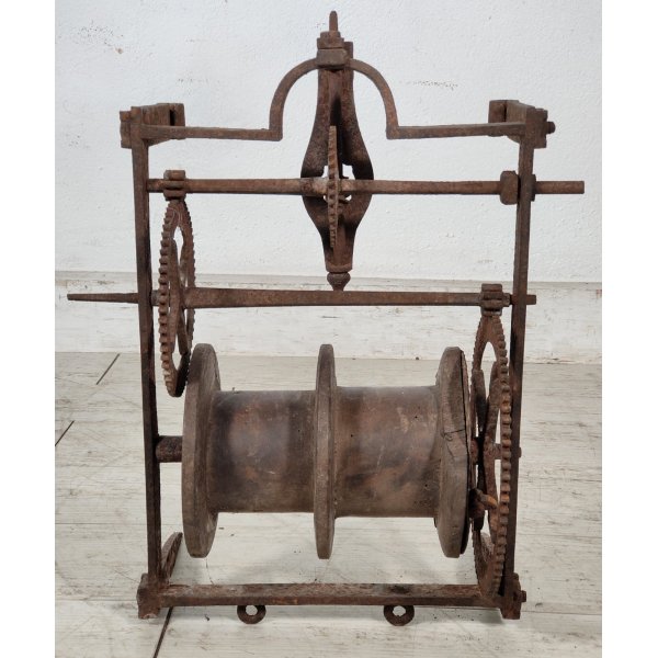 ANTICO Girarrosto MECCANICO da CAMINO Strumento a Peso FERRO BATTUTO epoca 1700 ANTICO Girarrosto MECCANICO da CAMINO Strumento a Peso FERRO BATTUTO epoca 1700