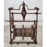 ANTICO Girarrosto MECCANICO da CAMINO Strumento a Peso FERRO BATTUTO epoca 1700